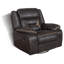 Fauteuil inclinable oscillant brun avec accoudoirs coussinés-383677519