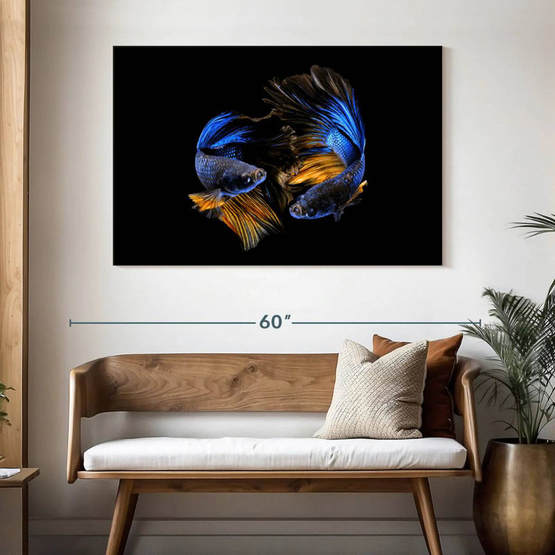 Brampt Neon Betta Fish, 32" H x 48" W