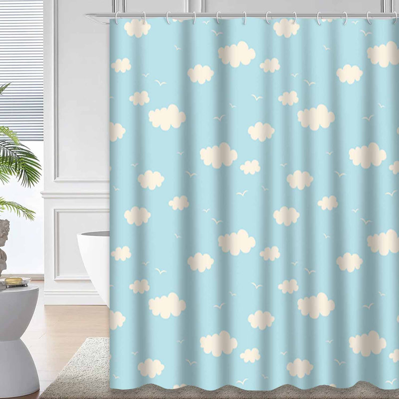Rideau de douche Clouds Birds, L 72 po x l 84 po