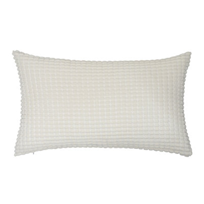 Houndstooth Cotton Blend Reversible Throw Pillow