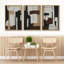 «Brown Blocks Abstract Mid Century Modern Shapes Illustration ArtWork Decor Chic salon», 3 pièces-100780774-100809296