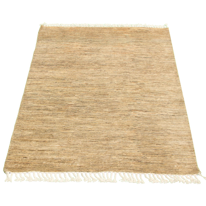 Tapis décoratif en laine noué à la main de conception unique 4 pi 1 po x 6 pi 7 po noué à la main New Age