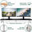 The Original Bamboo Dual Monitor Stand (As Seen On PBS) - 42 Inch Large Monitor Riser For Computer Screens, Laptop Or TV