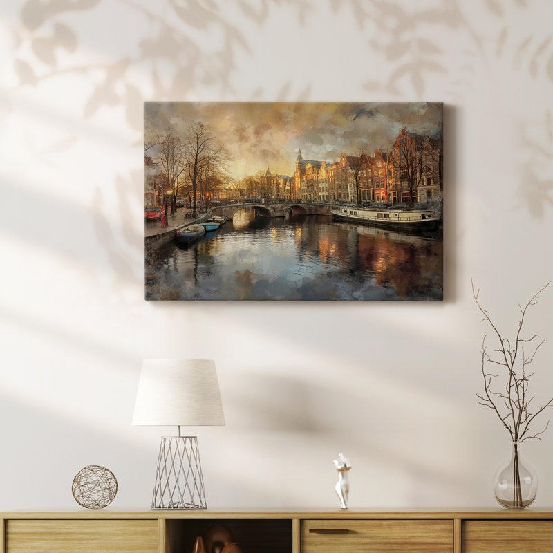 LANDSCAPE CCXLV III - Toile tendue avec châssis de qualité supérieure - Prêt à être accroché, H 12 po x l 18 po