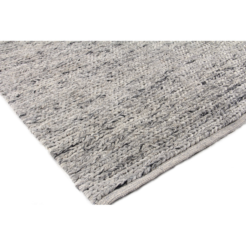 Lauryn Hand-Loomed Gray/Charcoal Area Rug, Rectangle 6' x 9'
