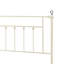 Lit blanc avec structure élégante - métal, détails de broche, tête de lit double en métal de 56 po de profondeur et supporte jusqu'à 330 lb