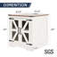 Ensemble de 2 tables de bout Farmhouse avec station de charge - Table de chevet avec 2 prises et 2 ports USB - Table d'appoint vintage industrielle-1633253848-1633253850