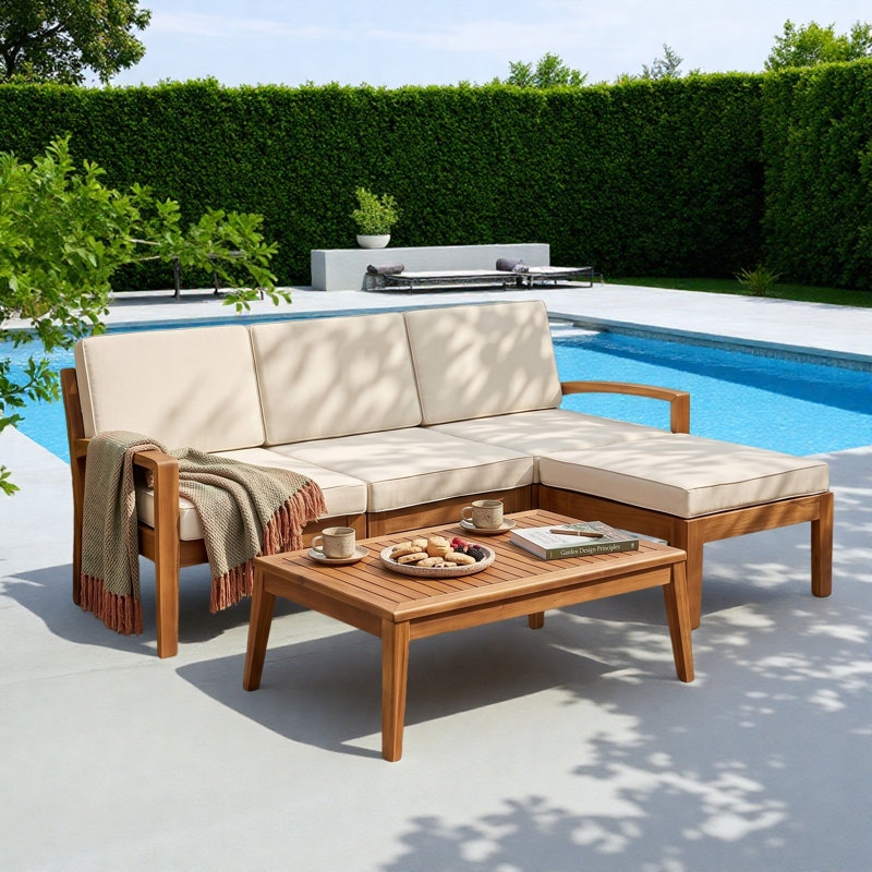 Ensemble de conversation modulaire d'extérieur 3 pièces