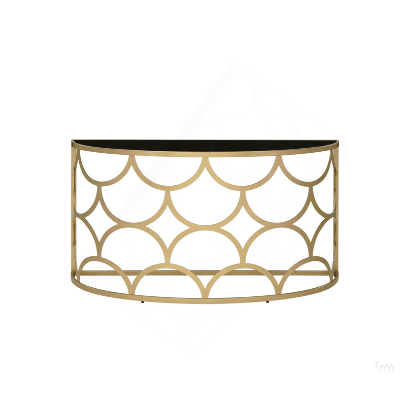 Gold Finish Console Table