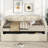 Beige Twin Upholstered Daybed With Trundle And Storage Space Trundle, Padding-320622272