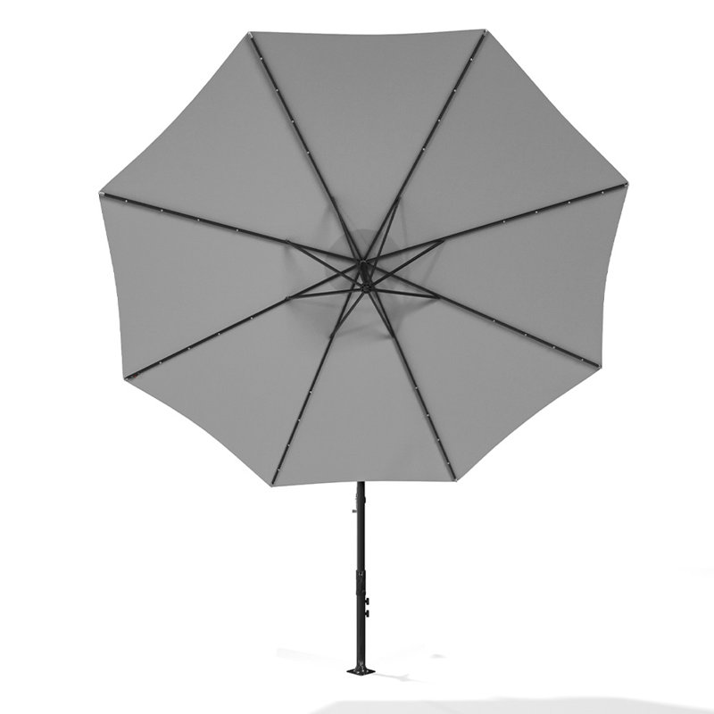 3M Cantilever Parasol with LED Light, Grey