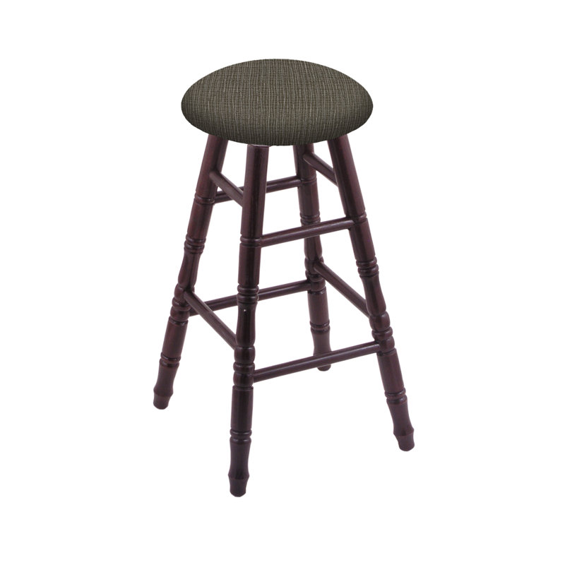 Tabouret tournant 30", Chêne cerisier foncé, Calice graphique, Tabouret de comptoir (siège d'une hauteur de 24 p
