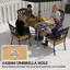 Outsunny Garden Table for 4 90 cm Rectangular Natural Wood Finish