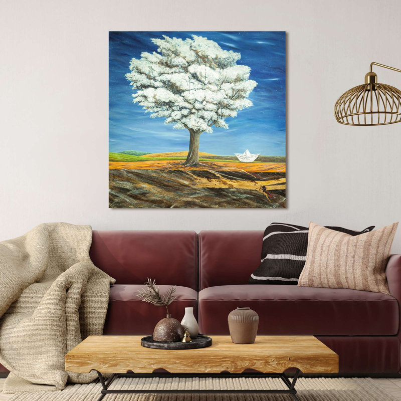 Fantastic Landscape With Tree by Donato Larotonda - Wrapped Canvas Print, 50cm H x 50cm W