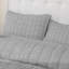Taie d'oreiller carrée en coton gris froncé-135988265