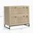 Vinsetto 2 Drawer File Cabinet With Lock, Vertical Filing Cabinet With Keys, Rattan Drawers