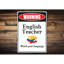Plaque en aluminium English Teacher-58278695