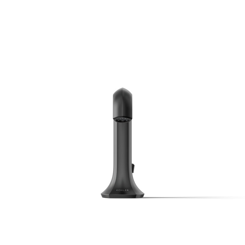 Occasion Sink with Straight Design Single Hole Bathroom Faucet with Drain Assembly, Matte Black