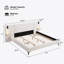 Lit rembourré sophistiqué Boucle avec lampes de lecture intégrées et étagères, idéal pour une configuration de chambre confortable et pratique