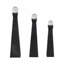 Sagebrook Home 3-Pieces Liege Black Quartz Resin Bottles