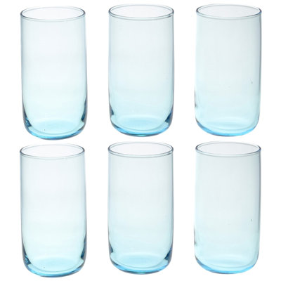 Modern Drinking Coloured Glasses Water Dining Juice Tumbler 280ml