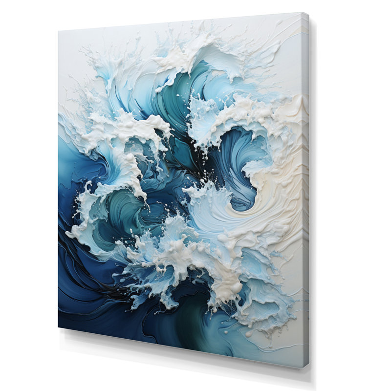 «Coastal Waves», reproduction d'art sur toile, H 32 po x l 24 po x P 1 po, Toile tendue