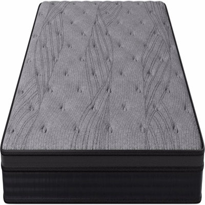 Matelas ferme mi-ferme 12 pouces avec ressorts ensachés, 560 ressorts ensachés individuellement pour un soutien corporel ciblé, transfert de mouvement minimisé, matelas dans une boîte