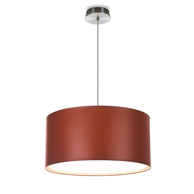 Renteria 24cm H Drum Pendant Shade, Red Chinz with Bottom