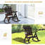 Chaise berçante en bois brun - pour l'extérieur