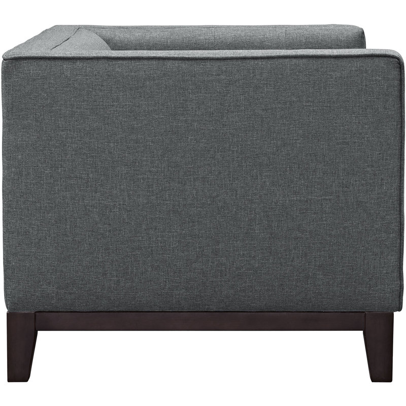 Modway Serve Tufted Armchairs, Gray Performance Velvet