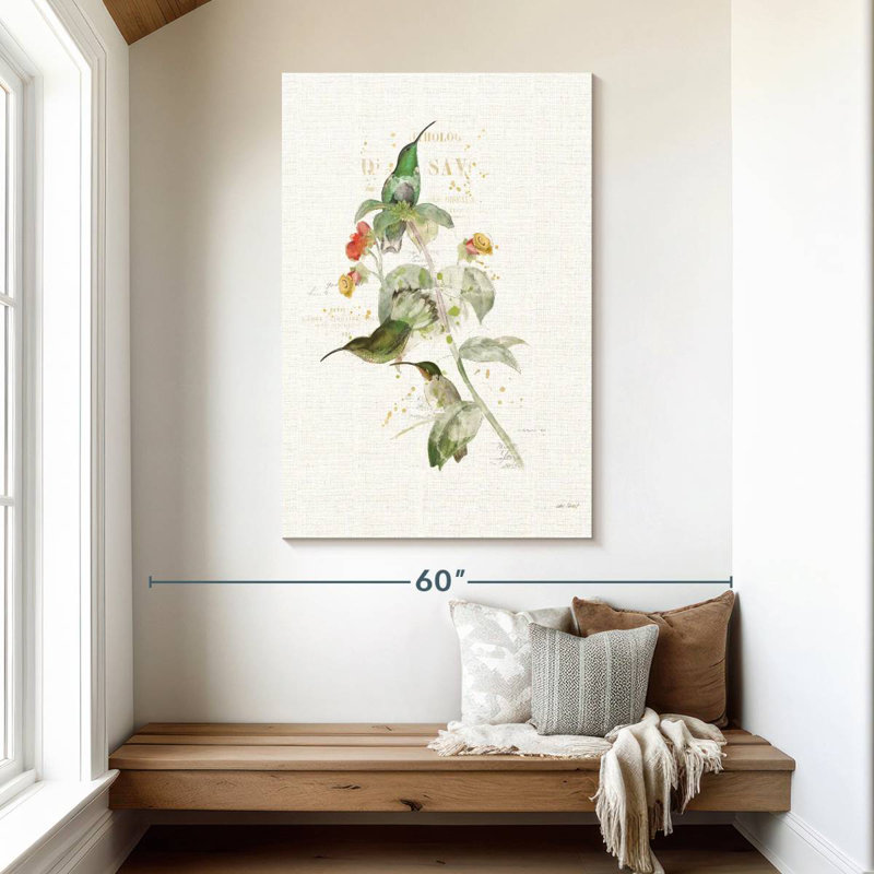 Colibris colorés Brampt III, H 48 po x l 32 po