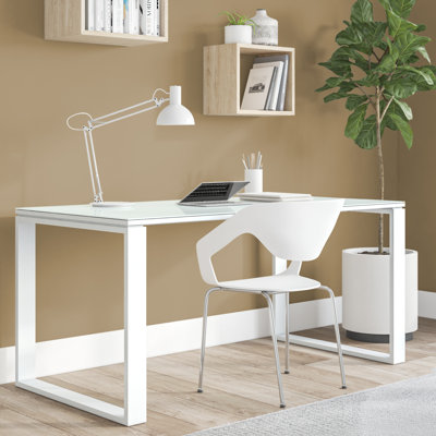 Jorgensen Glass Steel Writing Desk