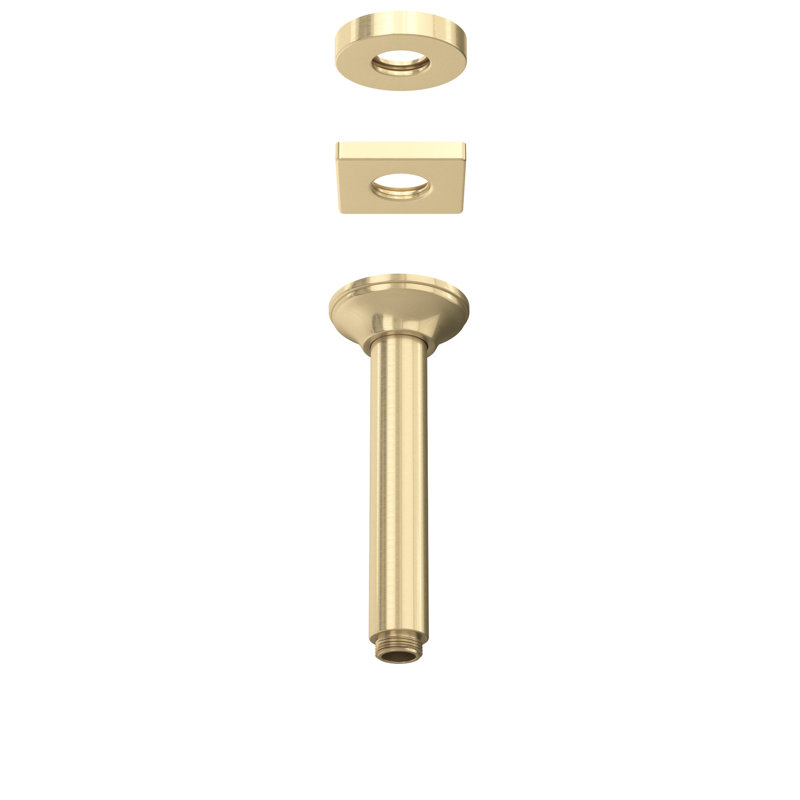 7" Ceiling Mount Shower Arm, Antique Gold