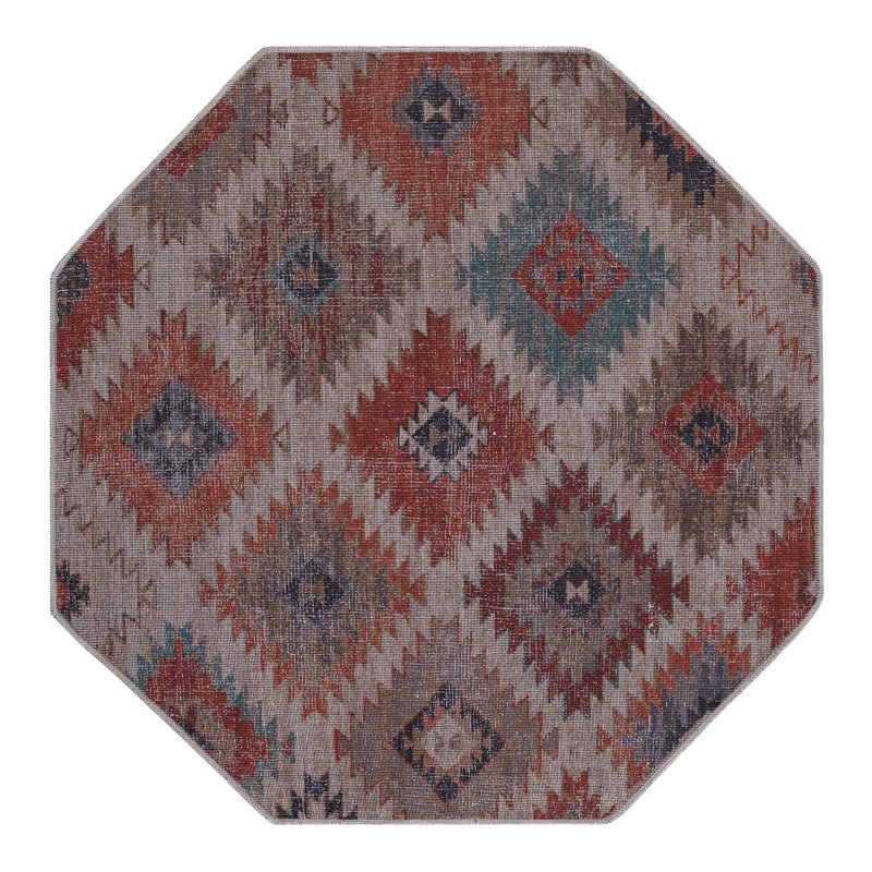 Cairo Geometric Indoor Rug, Octagon 5'3" x 5'3"