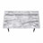 Computer Desk, Home Office, Laptop, Storage Shelves, 48"L, Work, White Marble Look Laminate, Black Metal, Contemporary, Modern-1052875612