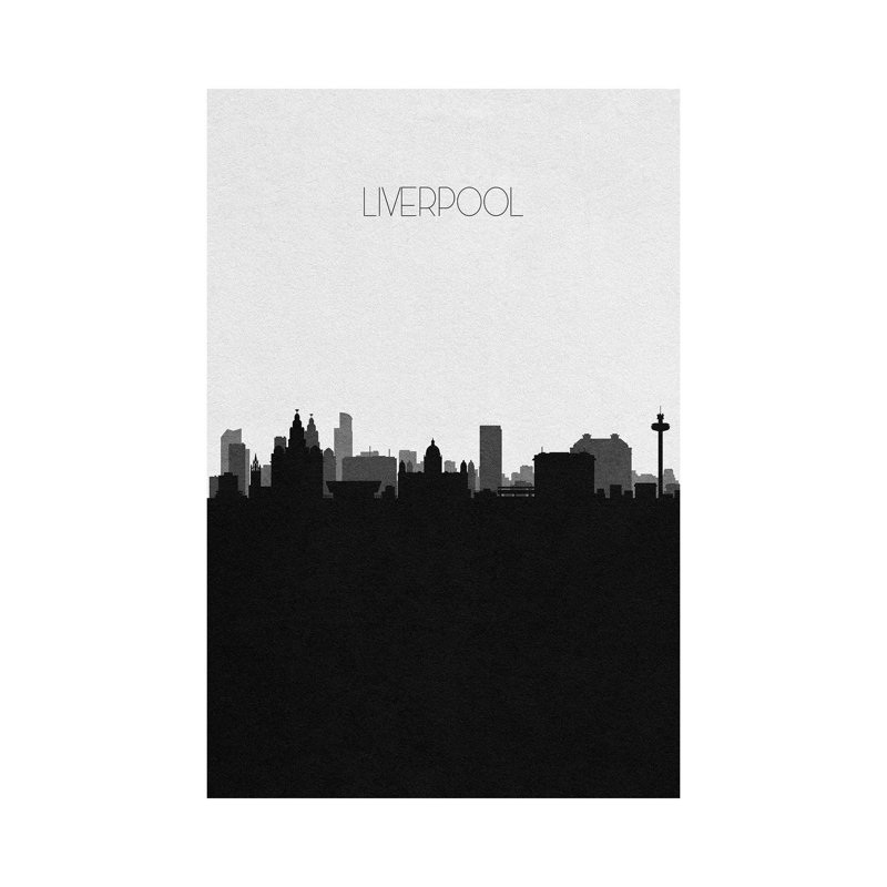 Liverpool, United Kingdom City Skyline by Ayse Deniz Akerman - Wrapped Canvas Print, 66.04 cm H x 45.72 cm W x 1.91 cm D
