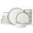 Blanc avec bordure bleue
