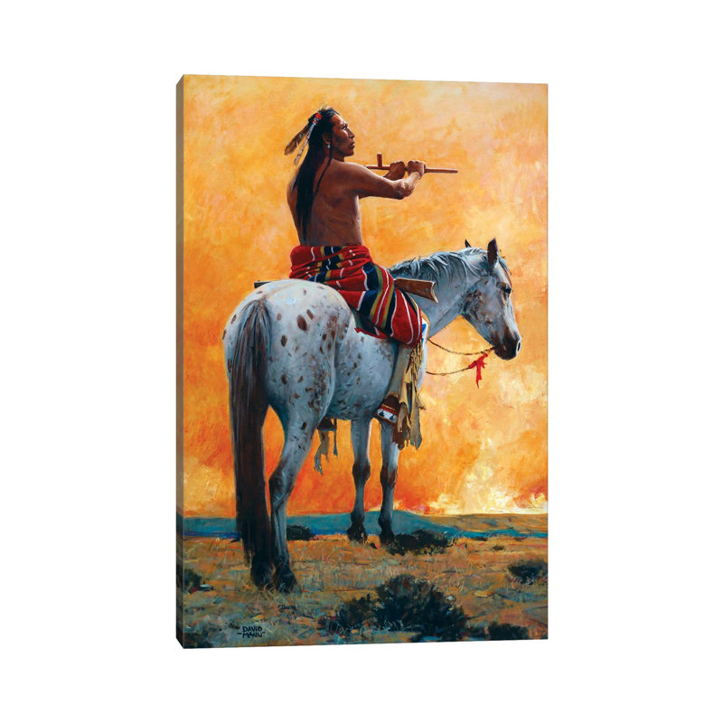 «The Sun Vow» par David Mann - peinture sur toile tendue, H 12 po x l 8 po x P 0,75 po