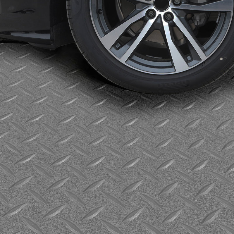 Boshen Garage Flooring Roll, H 144 po x l 59 po x P 0,2 po, gris