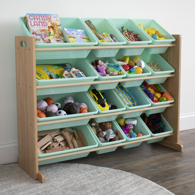 Bratton Toy Organizer with Bins, Green