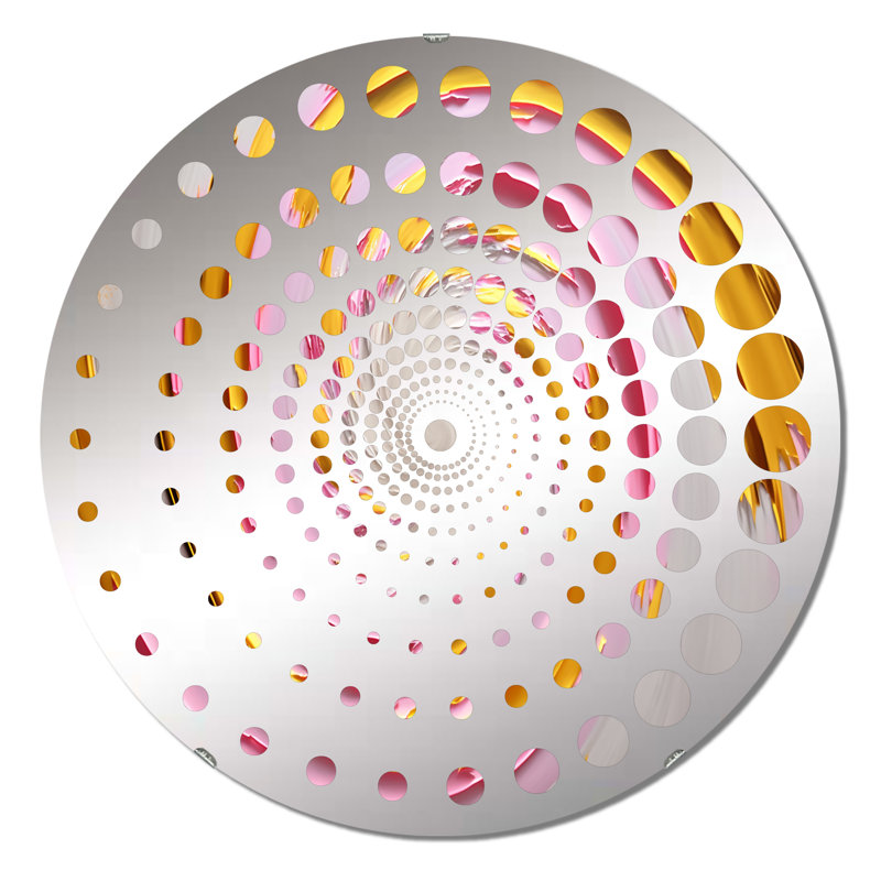 Amke - Miroir mural spiralé, 23,6 po x 23,6 po