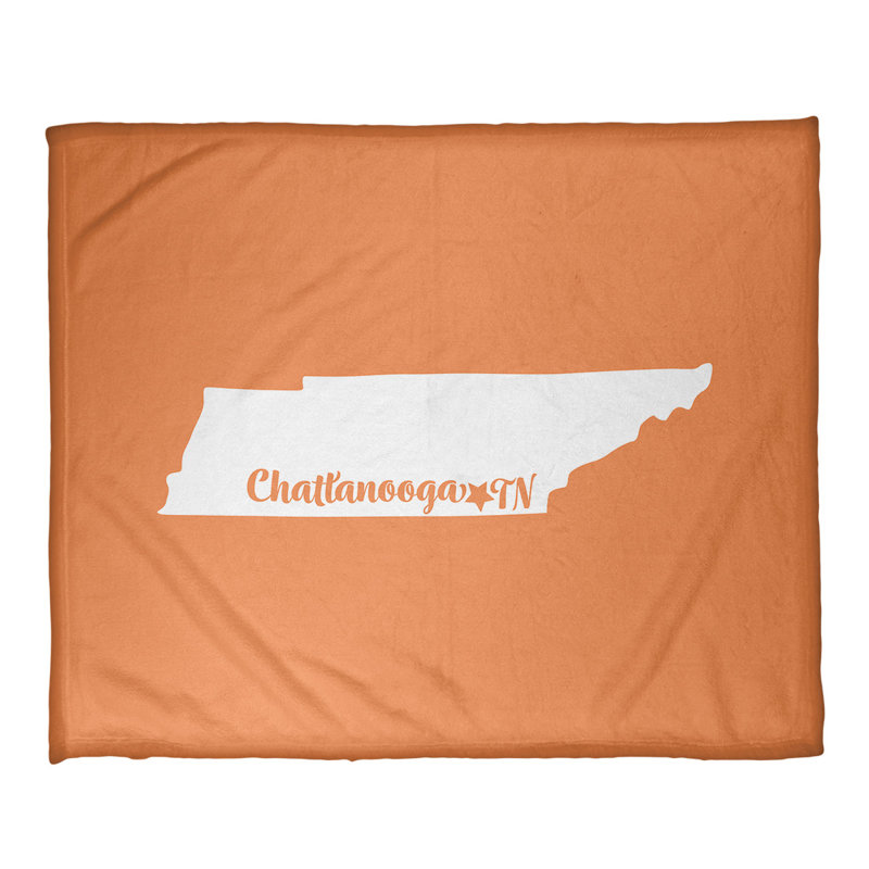 Sewn Throw Blanket, 52.5" W x 62.5" L, Orange