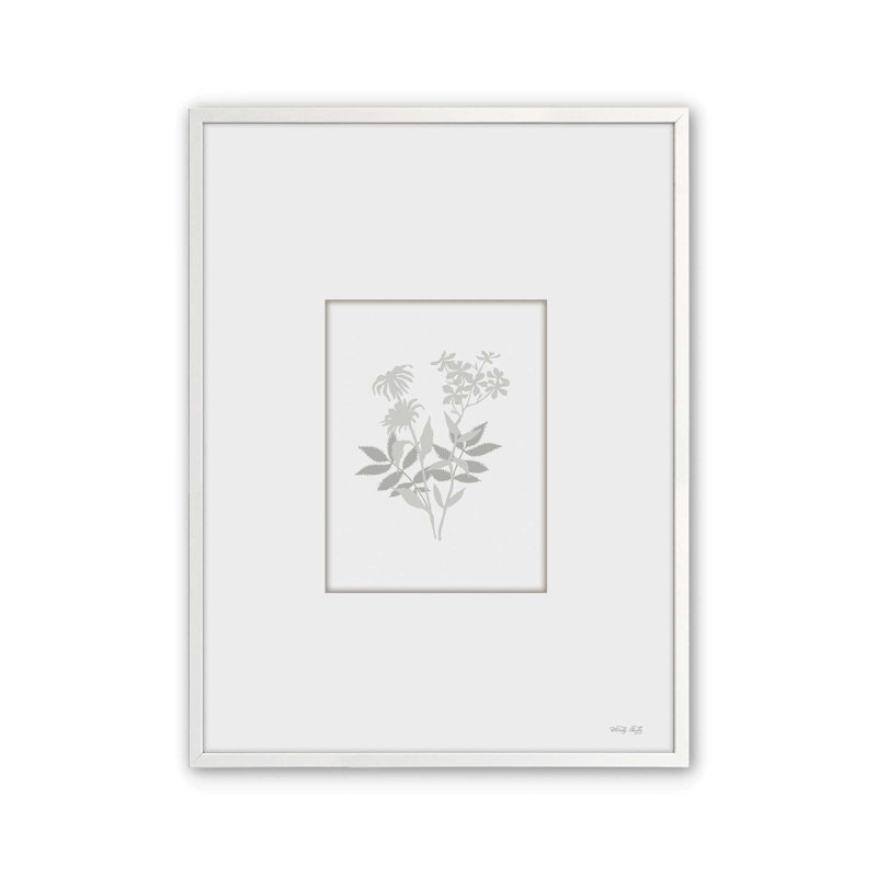 «Botanical Silhouette I» par Cindy Jacobs, reproduction d'art, L 24 po x H 32 po, Blanc, Impression encadrée