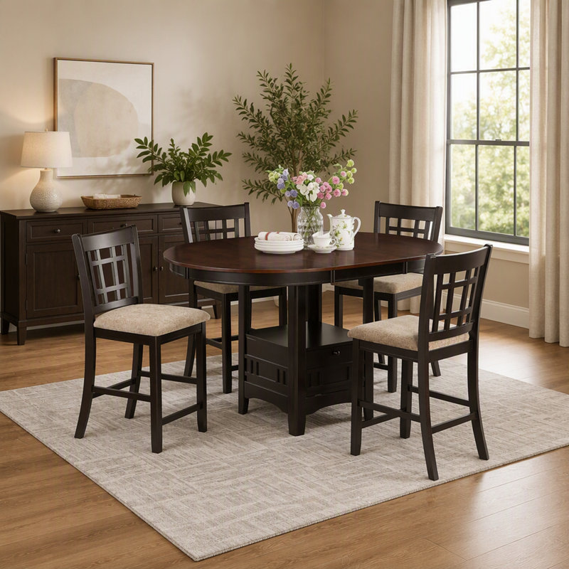Light Chestnut 5-Piece Dining Set