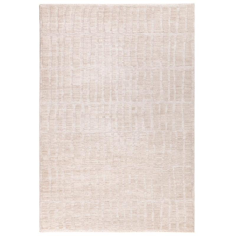 Asiatic Laurent Grid Cream Area Rug, Rectangle 120 x 160 cm