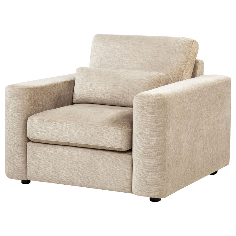 Fauteuil d'appoint en chenille Seguin Beige, Beige