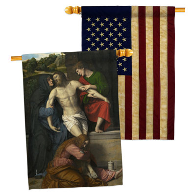 Drapeau de maison en polyester 40 x 28 po à 2 côtés