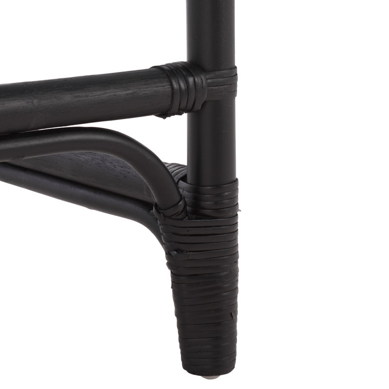 Tabouret de bar avec coussin Bhumi, Noir