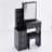 Compact and Versatile Bedside Cabinet with Advanced LED Mirror and Ample Storage
