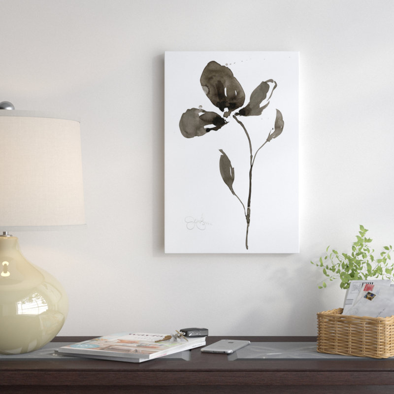 «Solitaire Sumi-e II» par Jennifer Goldberger - estampe numérique sur toile tendue avec châssis, H 26 po x l 18 po x P 1,5 po